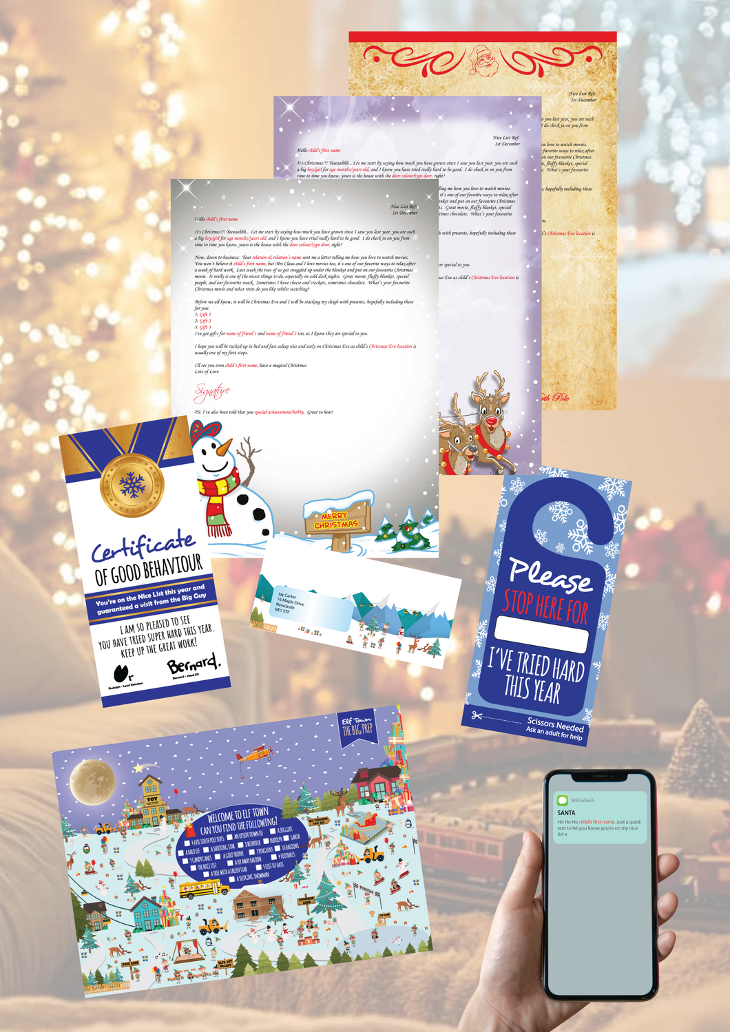 Personalised Santa Letter and Extras - Santa loves a Movie Night