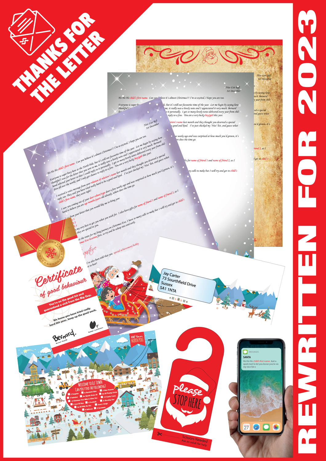 Personalised Santa Letter and Extras - Thanks For Your Letter