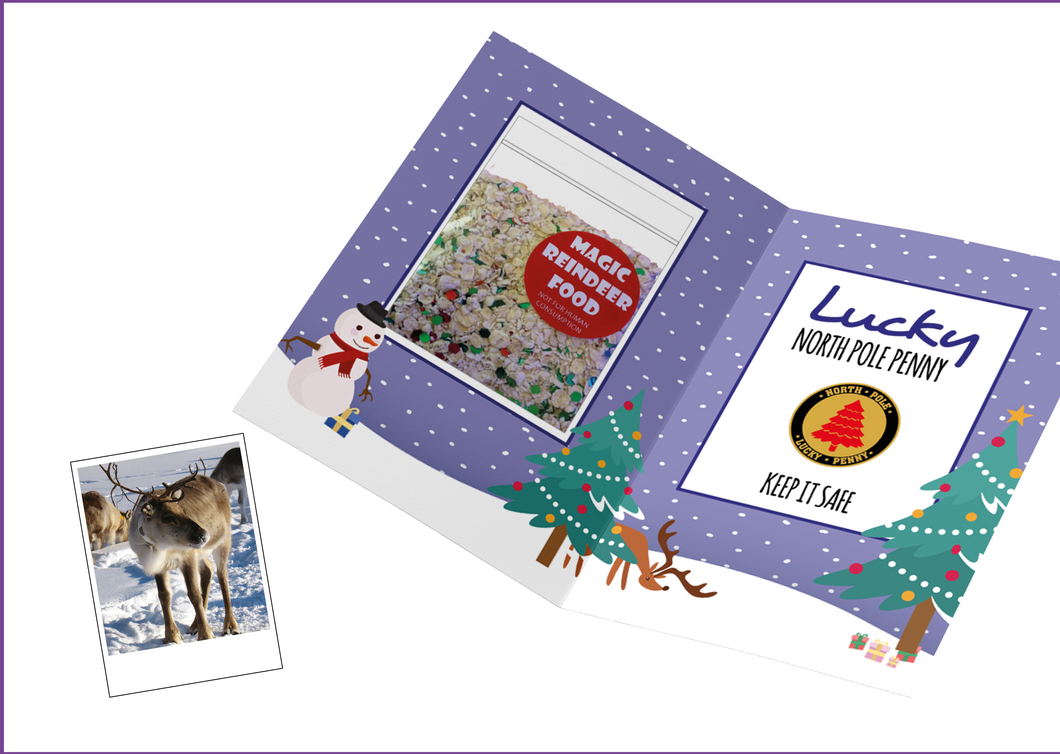Elf Town Treats Folder with North Pole Penny