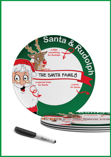 DIY Christmas Eve Plate with Sharpie Pen