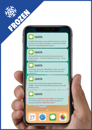 Personalised Santa Text Messages (SMS) - Frozen Theme