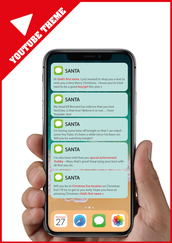 Personalised Santa Text Messages (SMS) - YouTube Theme