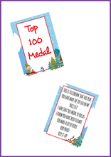 Load image into Gallery viewer, Santa Top 100 Medal - Proof they are in Santa&#39;s Top 100
