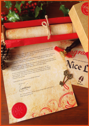 Luxury Vintage Personalised Santa Scroll